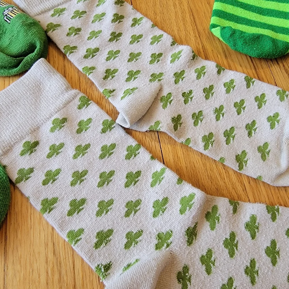 4 Pairs of St. Patrick's Day Socks - Festive Fun Tube Socks